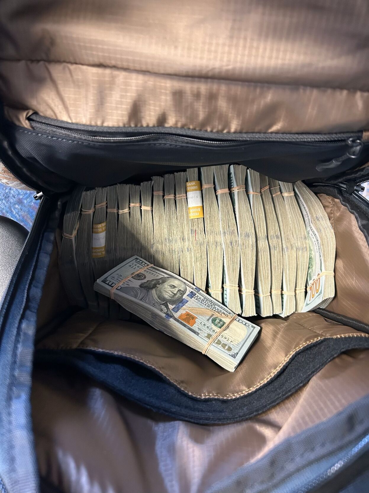 Backpack full of cash found in Jose Malagon Castro's truck